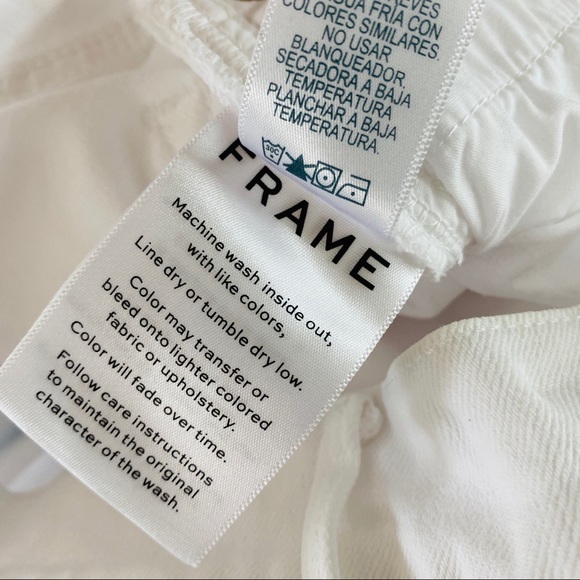 SOLD Frame Schiffly Cropped Denim 25 white eyelet - Picture 7 of 13